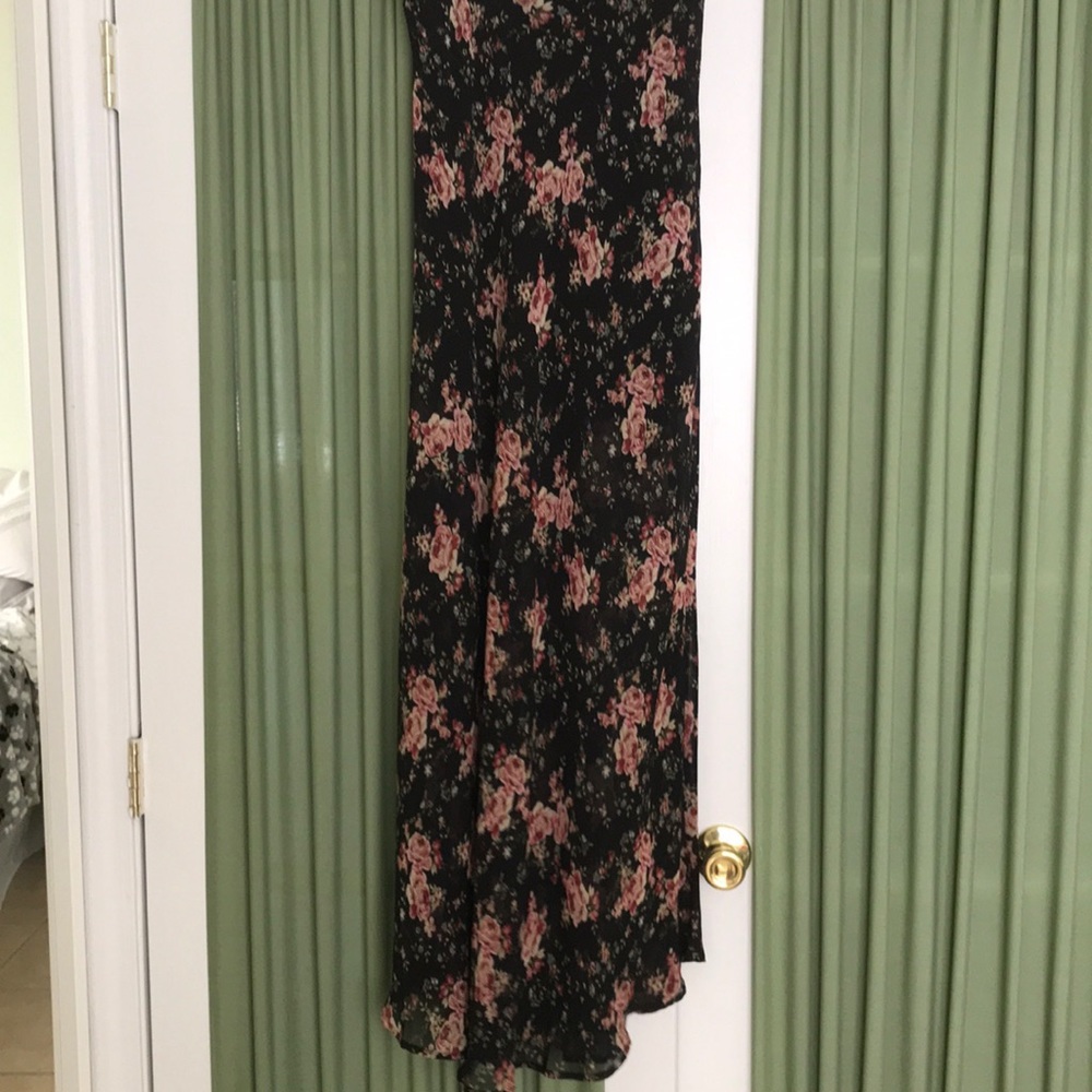 Forever 21 rosy sheer maxi skirt with mini liner